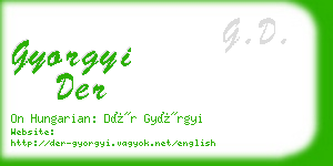 gyorgyi der business card